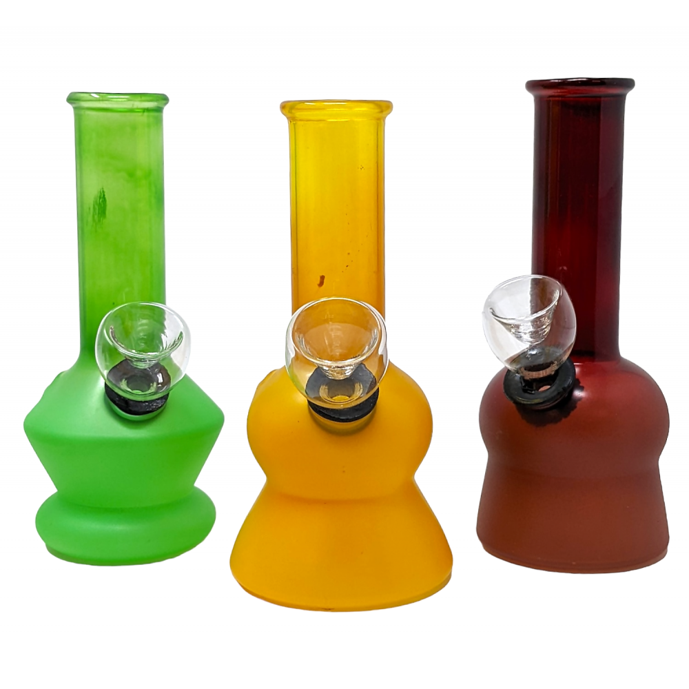 5" Frosted Color Body GOR Water Pipe HighQuality Borosilicate Glass